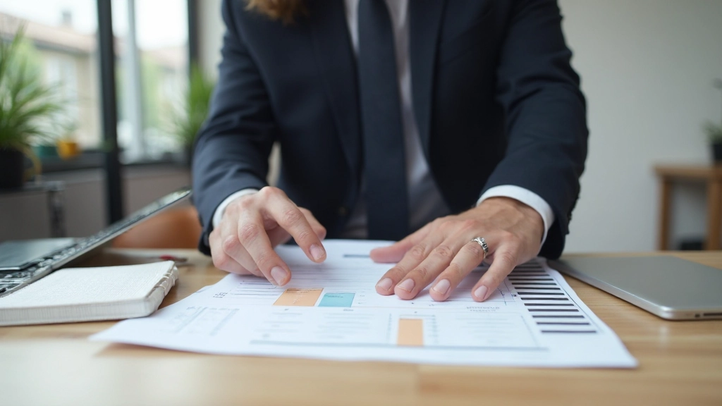 Профессиональная фотография рабочего стола с планировщиком и финансовыми документами