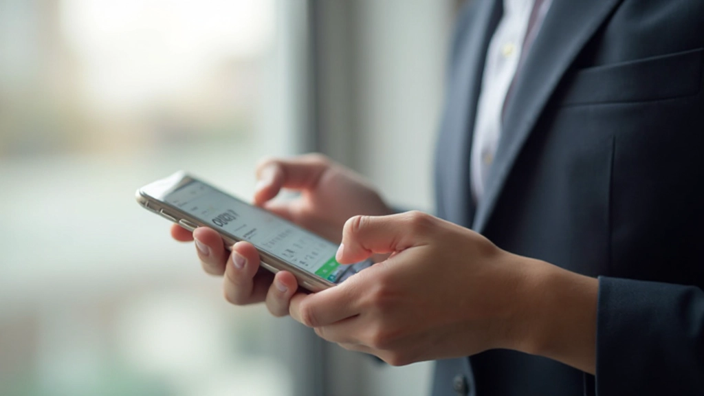 Мобильное приложение для отслеживания расходов на экране смартфона